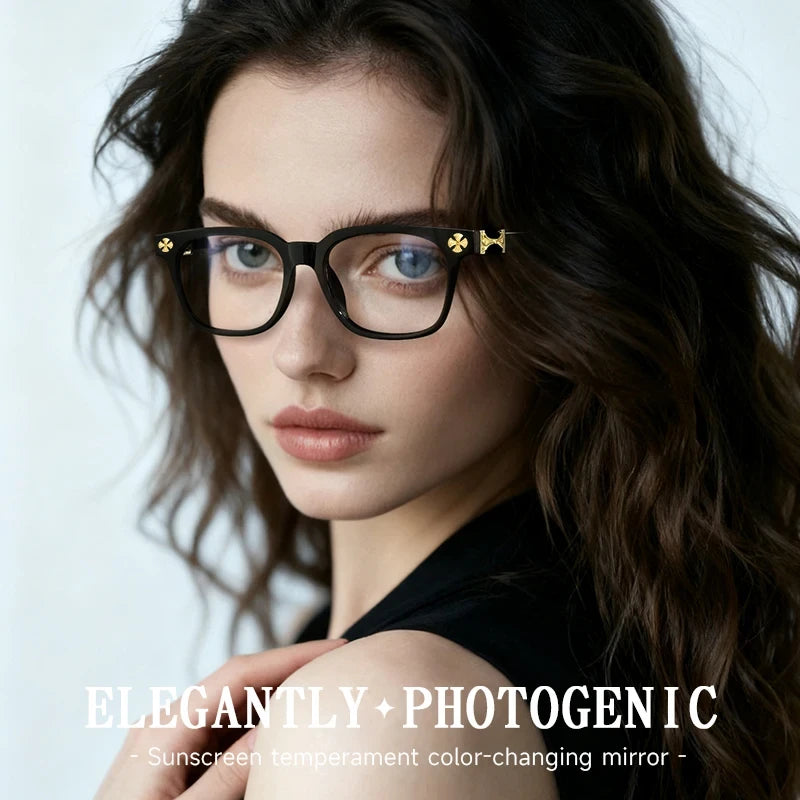 Oversized Rhinestone Blue Light Glasses